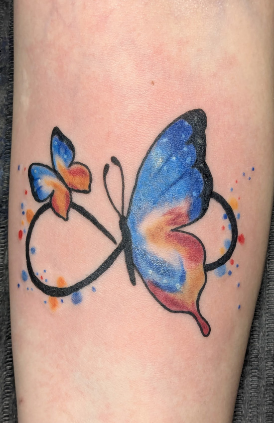 Watercolor Infinity Butterflies